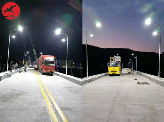 福建省寧德市雙彎臂led路燈工程