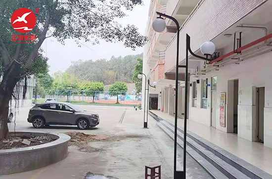 清遠市清城區洲心街第一初級中學庭院燈項目
